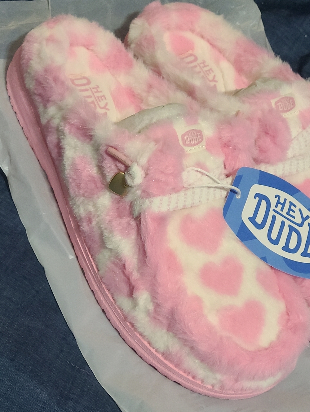 Hey Dude Wendy Heart Slippers, New In Original Packaging!  Womens 10 - Picture 3 of 10